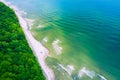 Cape Rozewie Aerial View. Baltic Sea in Poland. The northernmost area of Ã¢â¬â¹Ã¢â¬â¹Poland